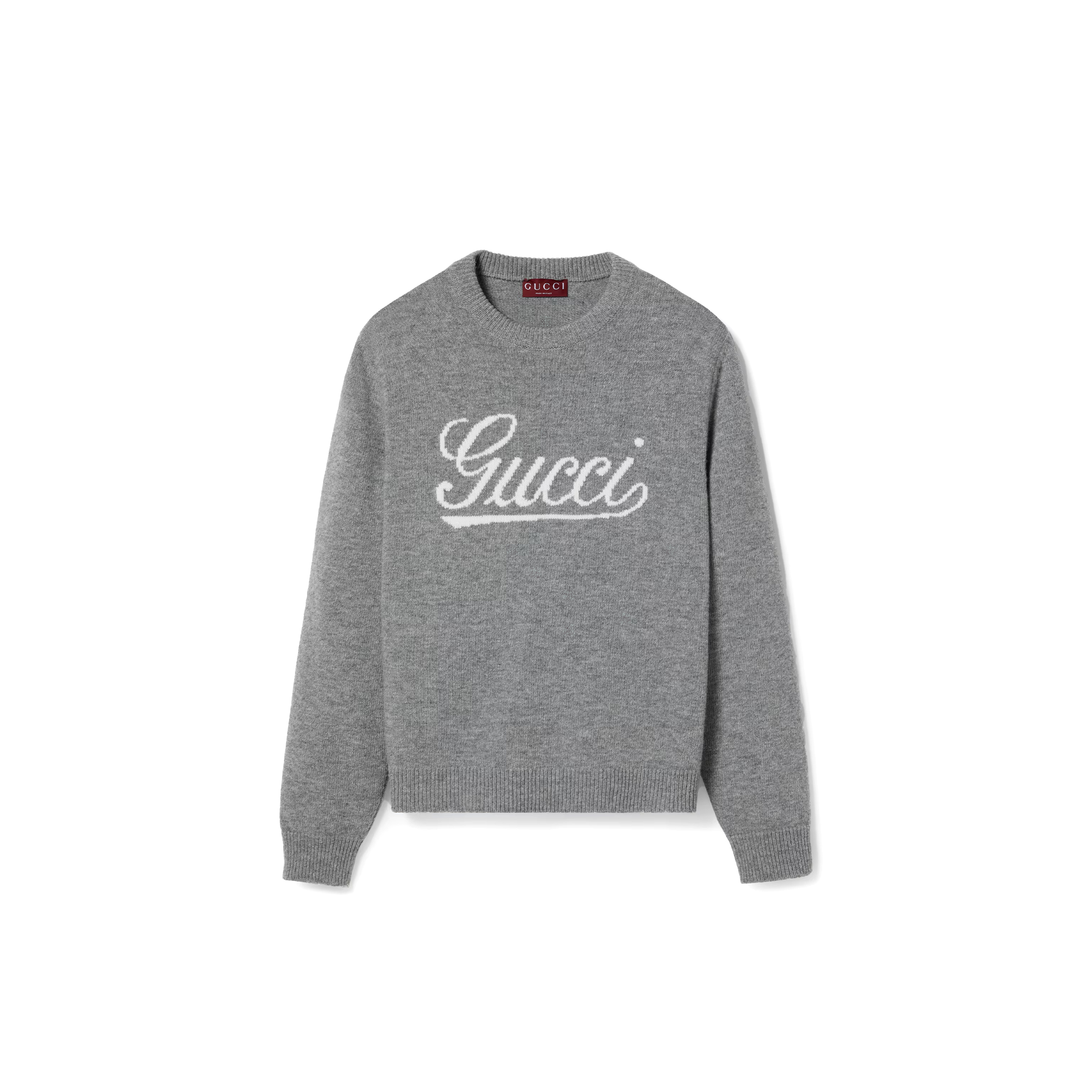 GUCCI WOOL SWEATER WITH GUCCI INTARSIA 795347